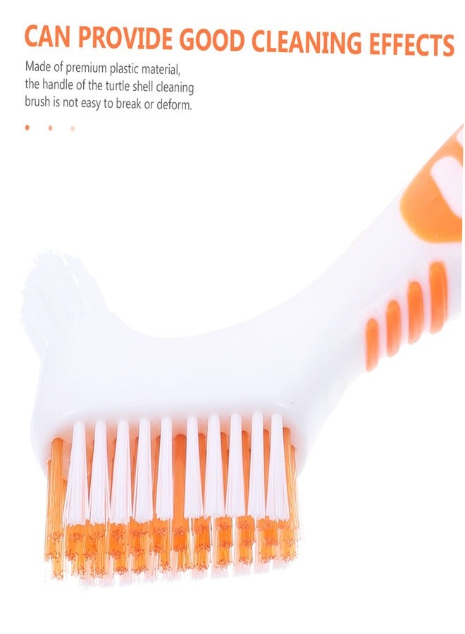 BCOATH Turtle Shell Cleaning Brush Double-Sided Soft Nylon Bristle Brush for Aquatic Tortoise Shell Care Mud Dirt Remover for Large and Small Areas - Image 3